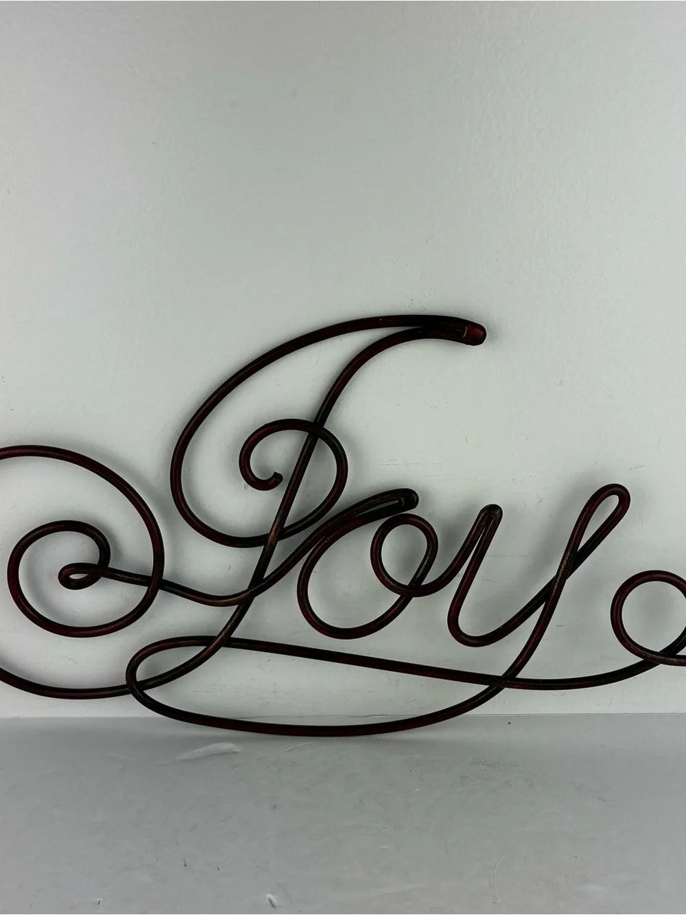 Joy Ironworks Scripted Word Christmas Sign